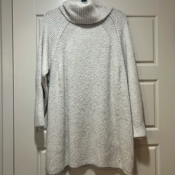 Topshop sweater dress turtleneck medium in oat - Picture 2 of 11